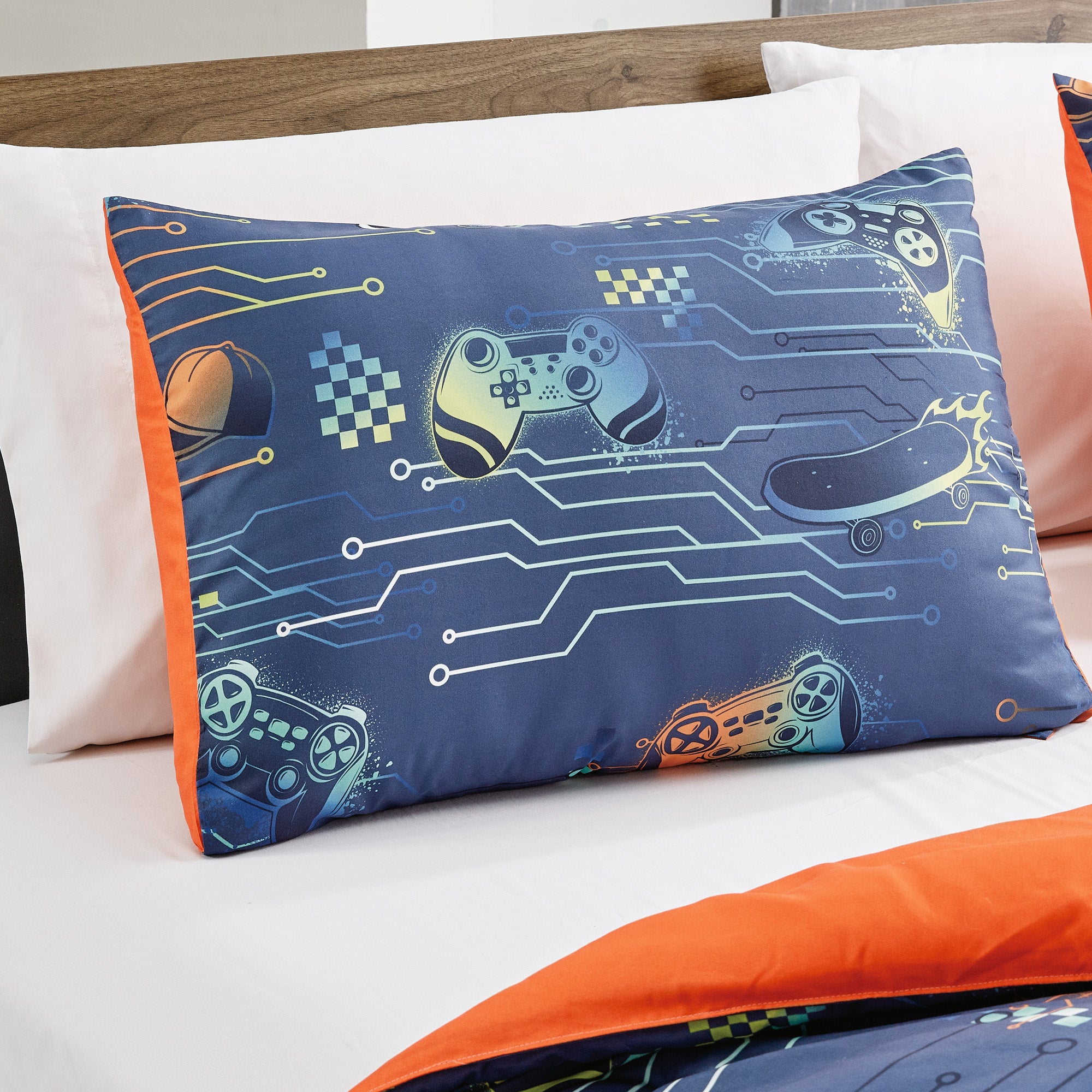 Kids Girls Boys Comforter Set Game Boy