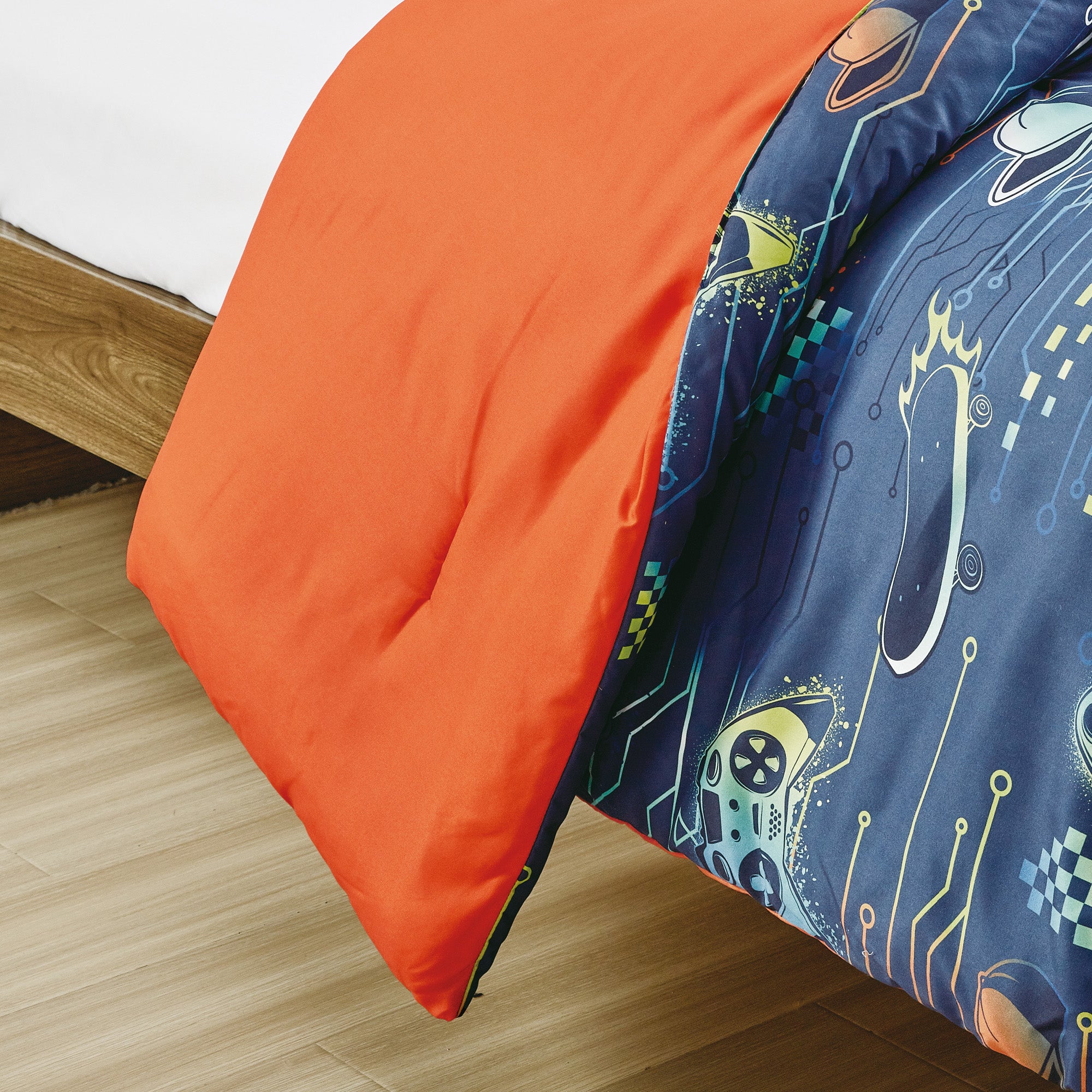 Kids Girls Boys Comforter Set Game Boy