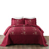 3 Piece Lightweight Bedspread Quilt Set Embroidery Quilt Lapaz
