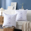 2 Pack Embroidery Throw Pillow Covers Euro Sham Covers Pillow Shams