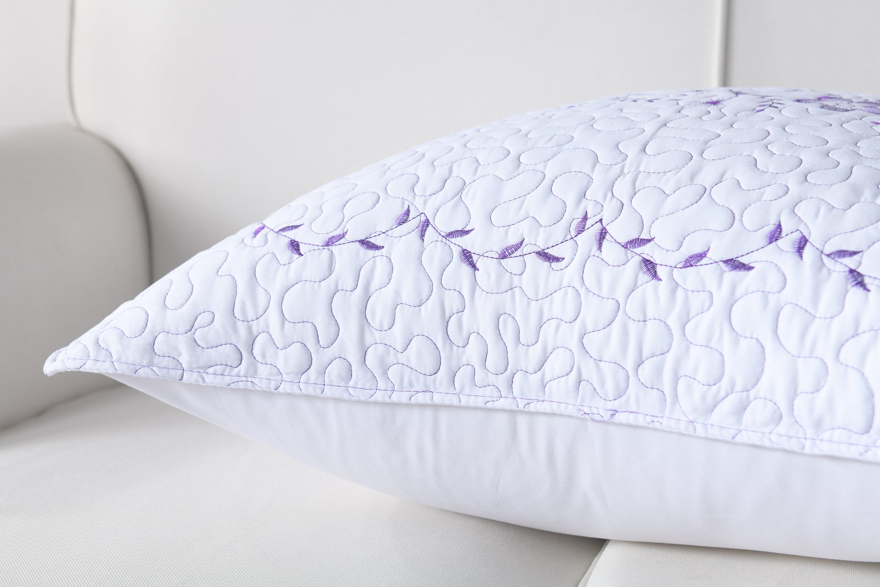 2 Pack Embroidered Pillow Shams – Standard Queen King Euro Decorative Pillow Covers with Hidden Zipper