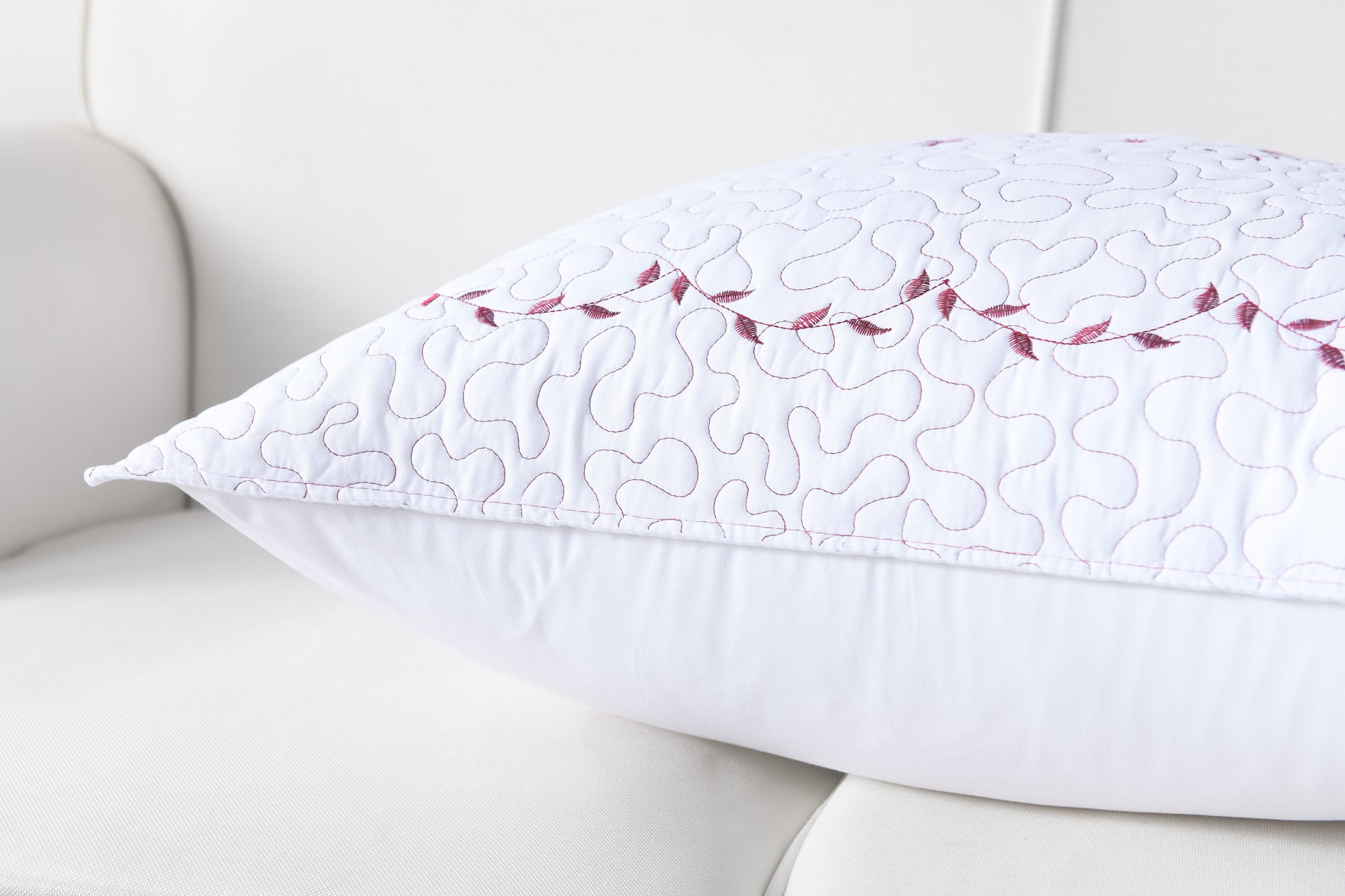 2 Pack Embroidered Pillow Shams – Standard Queen King Euro Decorative Pillow Covers with Hidden Zipper
