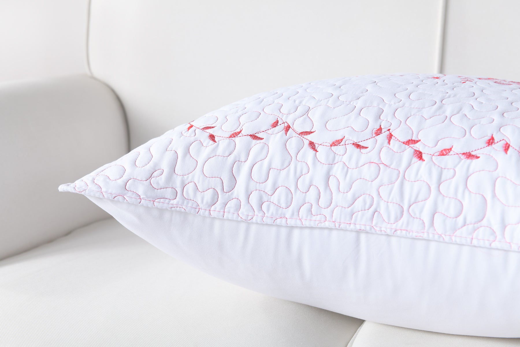 2 Pack Embroidered Pillow Shams – Standard Queen King Euro Decorative Pillow Covers with Hidden Zipper