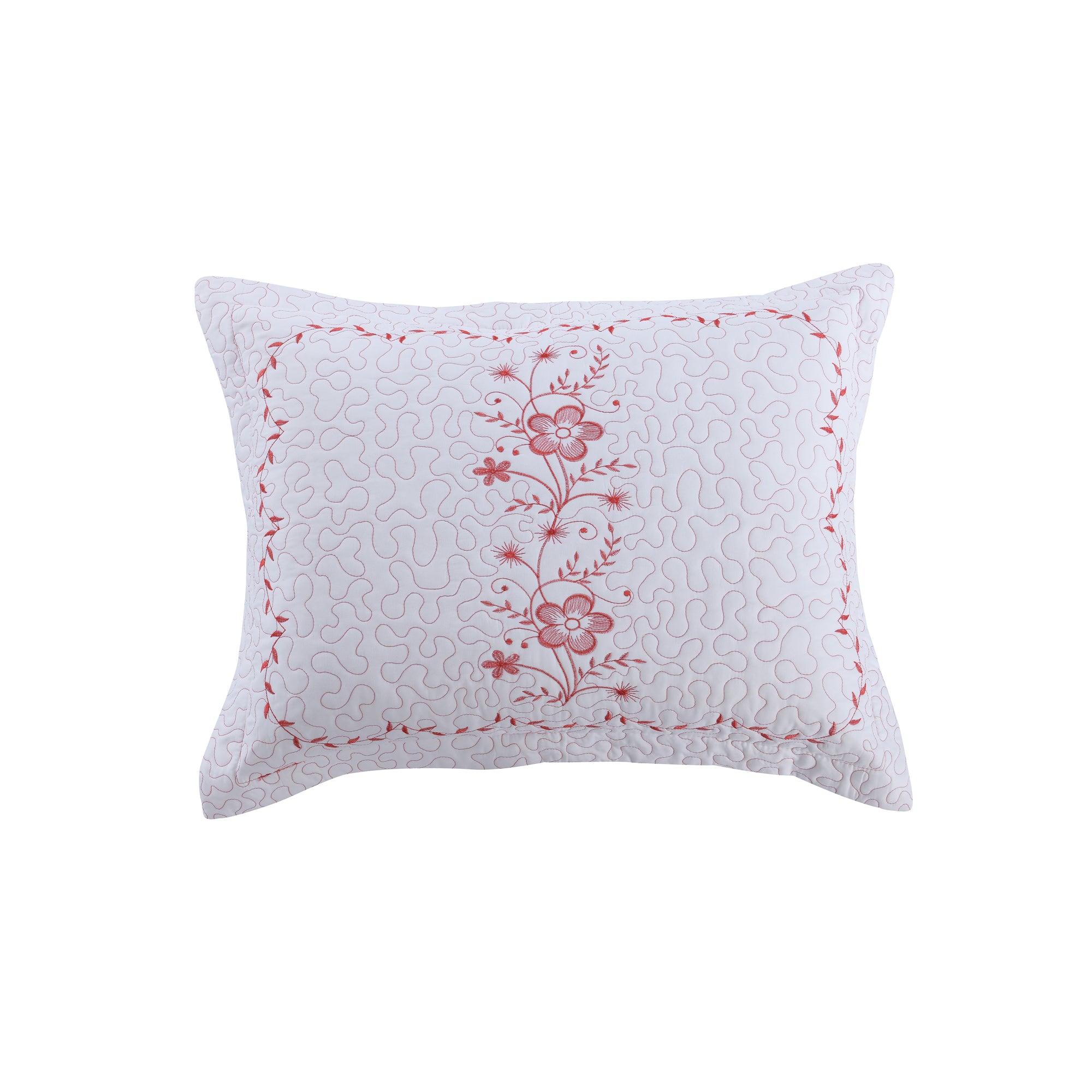 2 Pack Embroidered Pillow Shams – Standard Queen King Euro Decorative Pillow Covers with Hidden Zipper