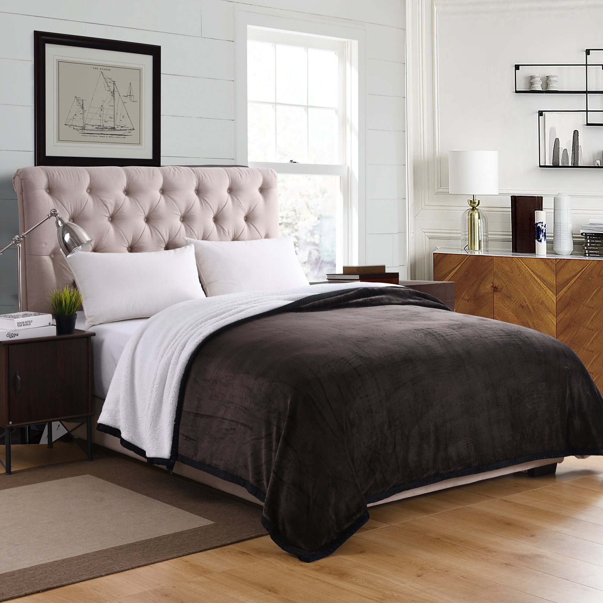 1 Piece Sherpa Throw Blanket Bed Blanket