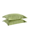 2-Piece Embroidered Pillow Shams, Queen Decorative Microfiber Pillow Shams Set Standard Size