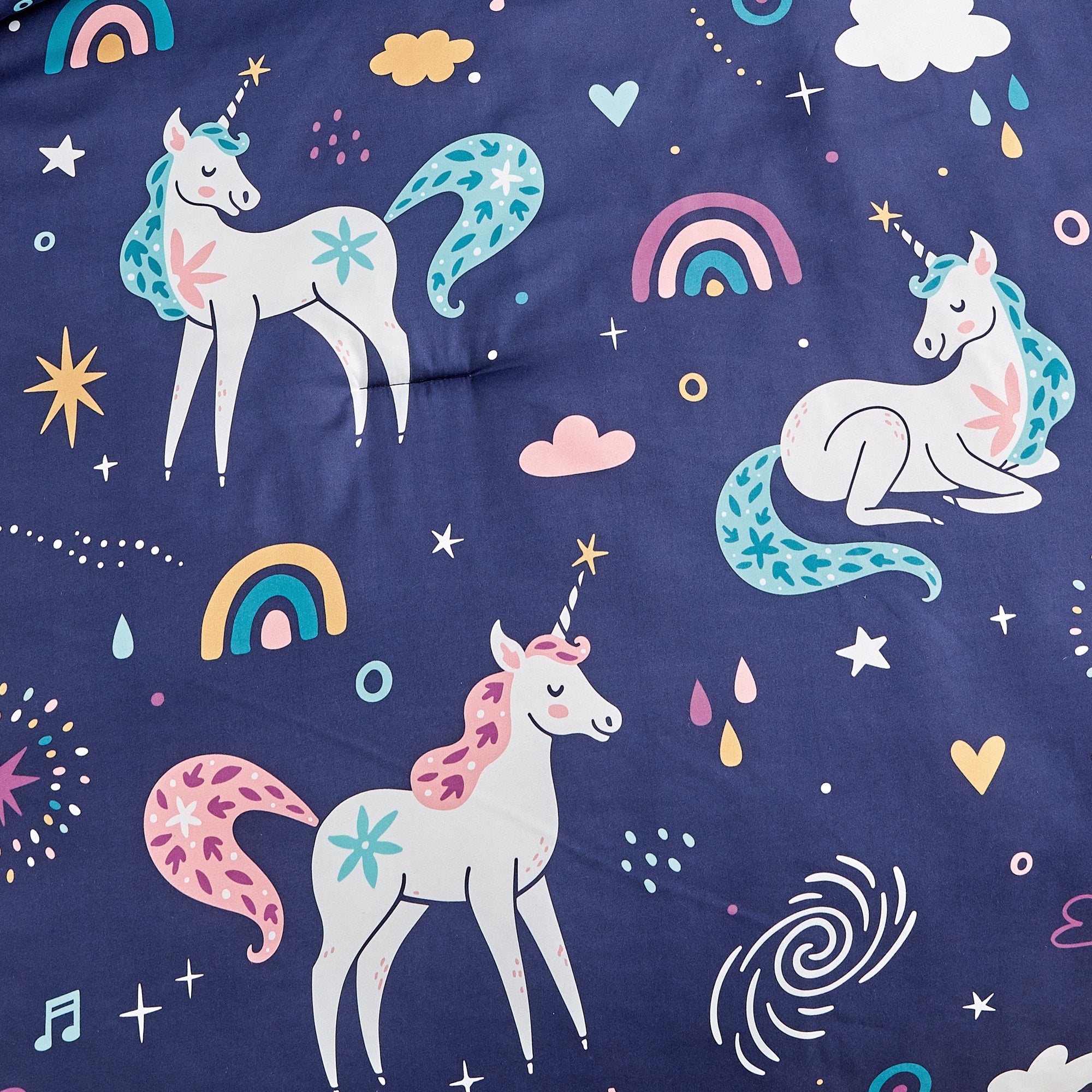 Kids Girls Boys Comforter Set Magic Unicorn