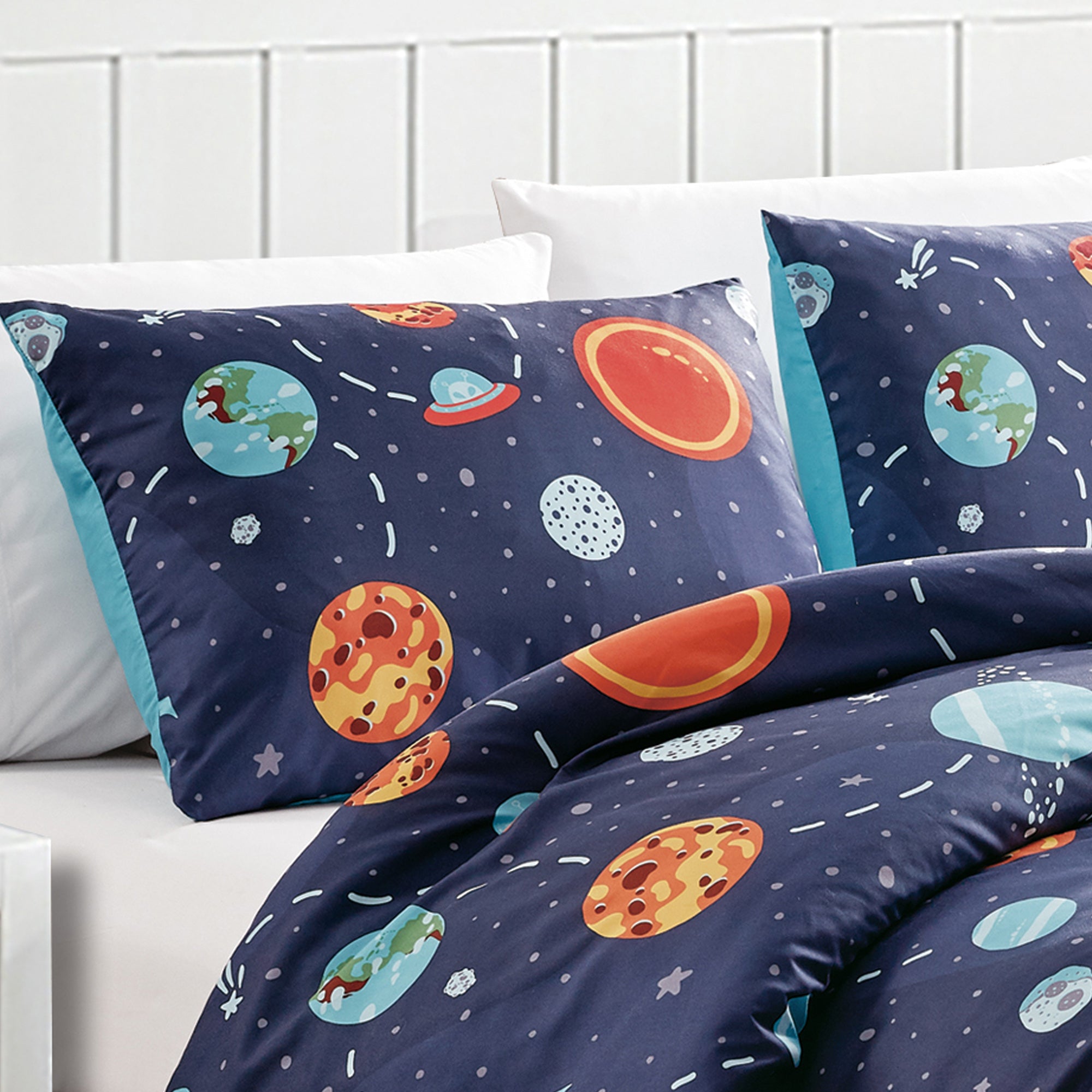 Kids Girls Boys Comforter Set Universe Space