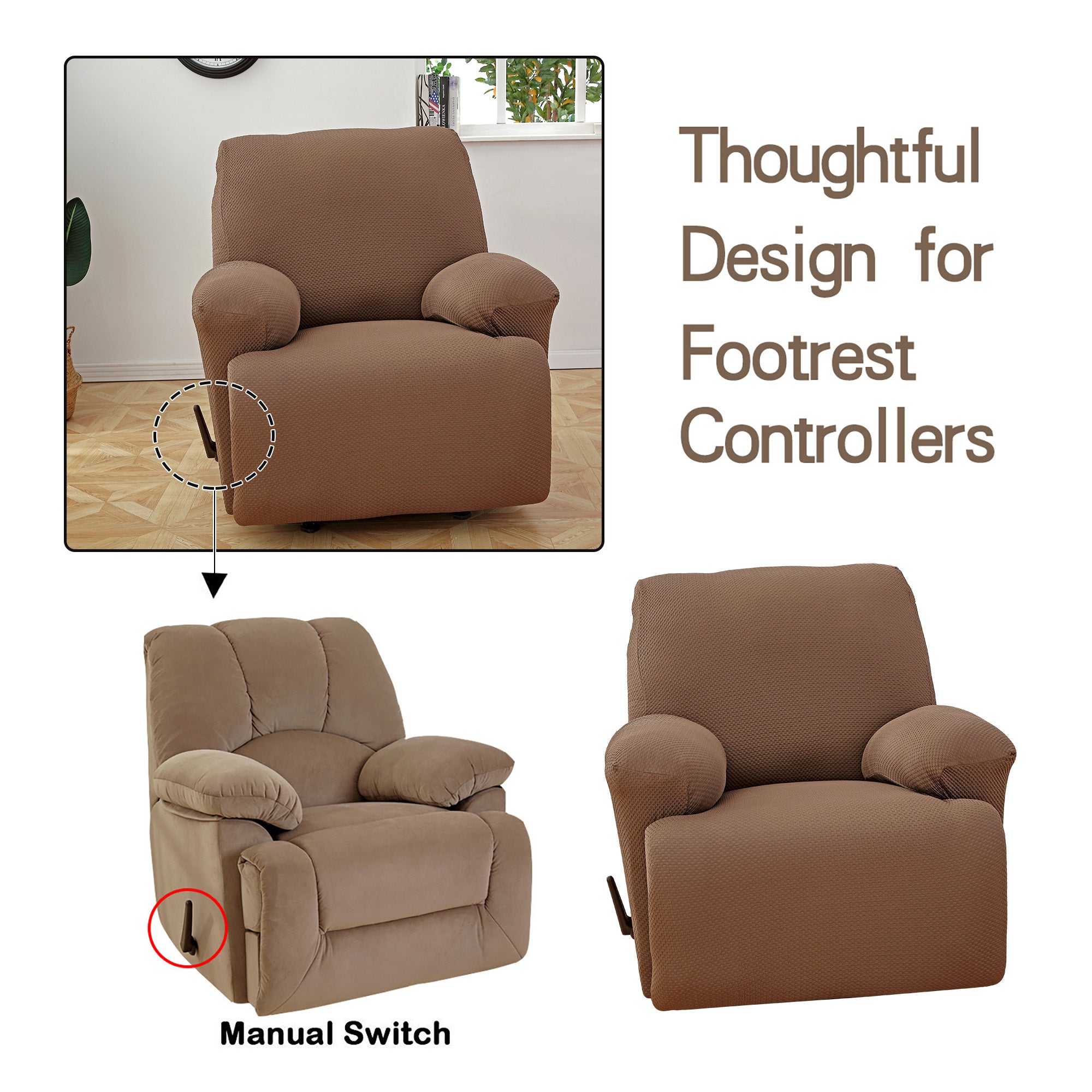 1 Piece Stretch Recliner Slipcover