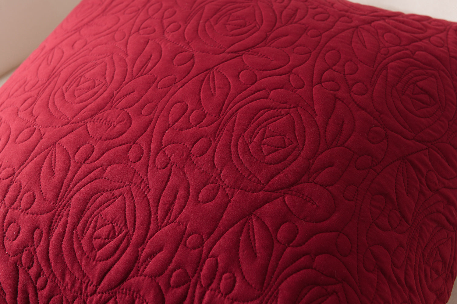 2 Pack Quilted Euro Sham Covers, Decorative Pillow Covers