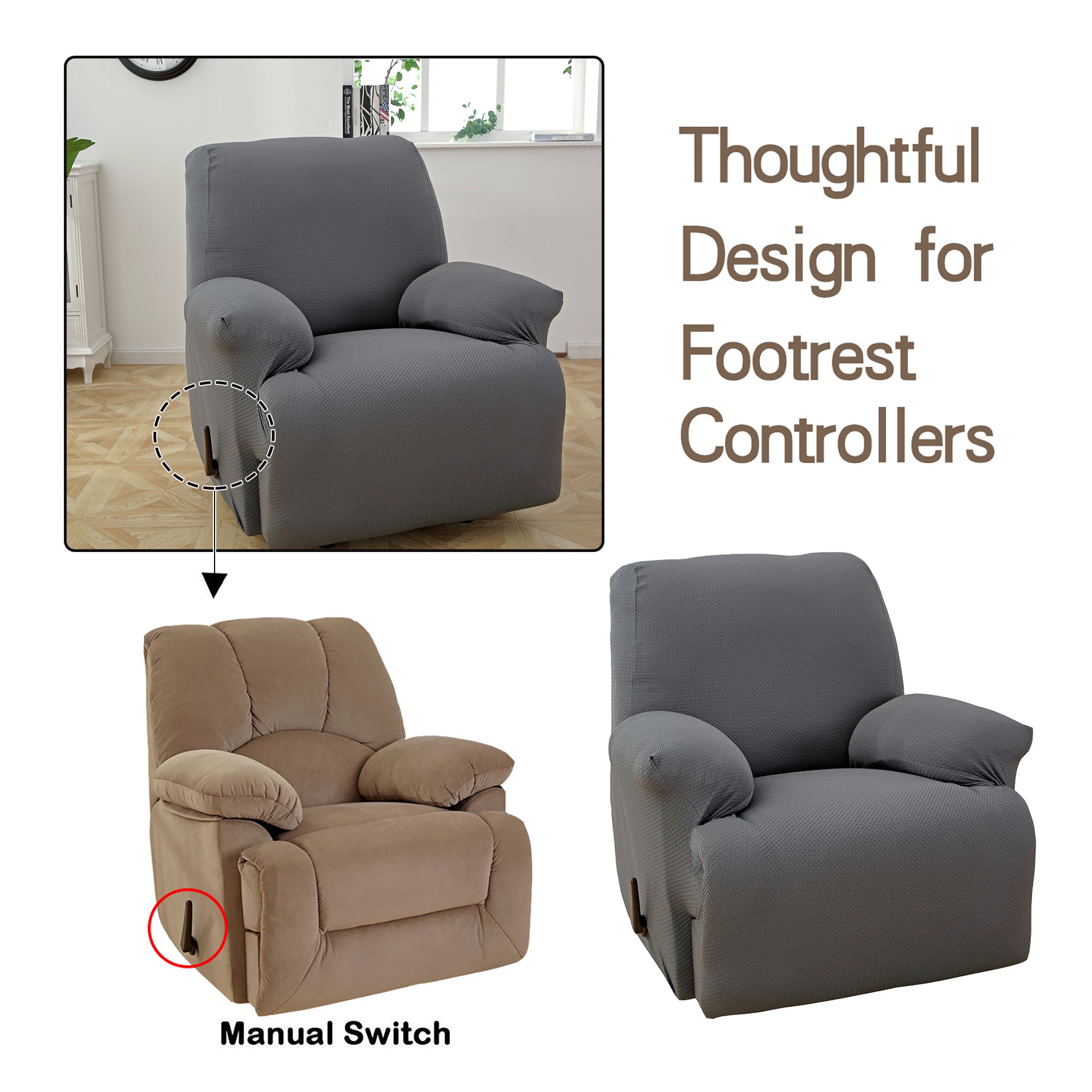 1 Piece Stretch Recliner Slipcover